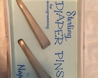 Vintage Napier sterling Diaper pins