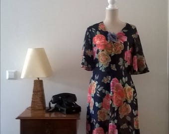 Vintage colorful dress, 1970s