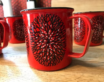 Vintage Scandinavian Mugs set of 6