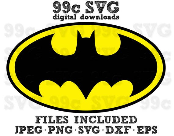 Download Batman DC Logo Superhero SVG DXF Png Vector Cut File Cricut