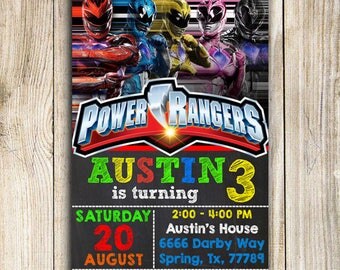 Power Ranger Invitation,Power Ranger Party,Power Ranger Birthday,Power Ranger Invite,Power Ranger Birthday Party,Power Ranger Card