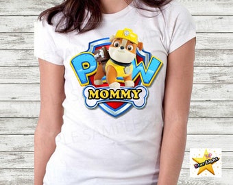 INSTANT DOWNLOAD, MOMMY Birthday Paw Patrol Iron On Transfer, Paw Patrol Birthday Shirt High Resolution Iron On Transfer, Digital File Only