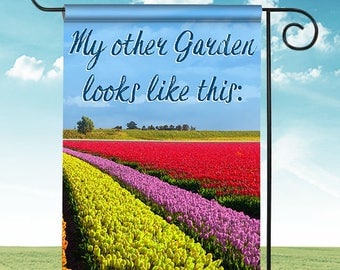 humorous garden flags