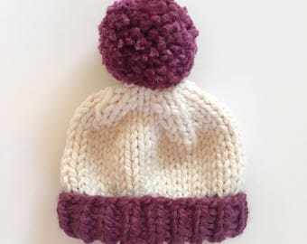 Campfire Beanie- Newborn- Fig/Fisherman