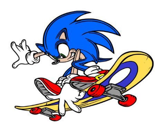 Download Sonic on Skateboard Svg file Svg Cutting file Sonic Svg
