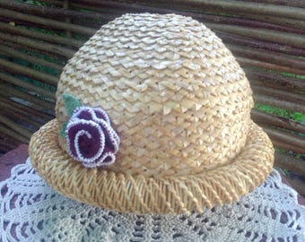 Women's straw hat.Summer Slam.For walks.Straw hat.