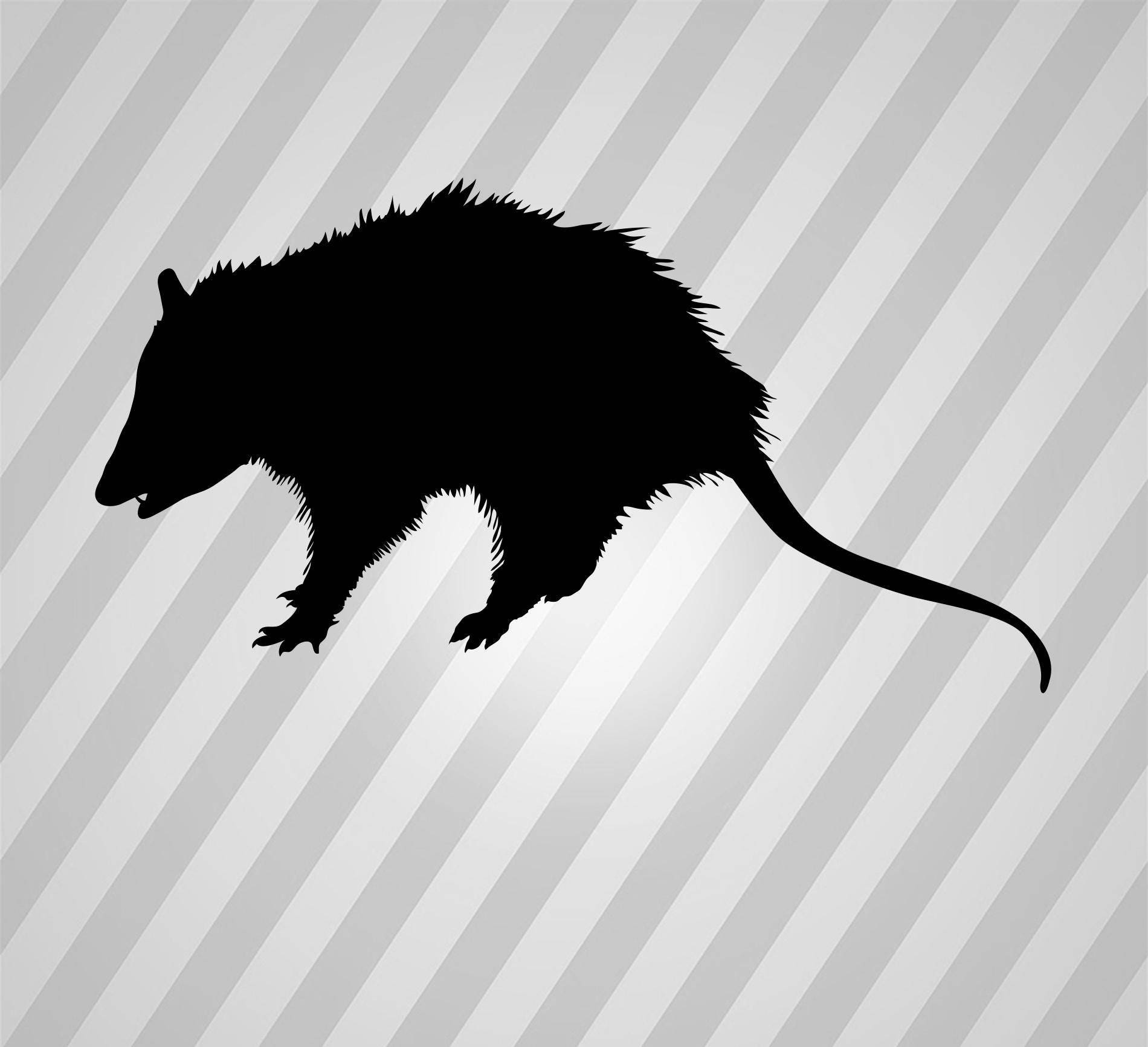 Download opossum Silhouette - Svg Dxf Eps Silhouette Rld RDWorks ...