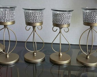 Gold tealight holders