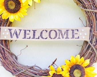 Sunflower welcome wreath