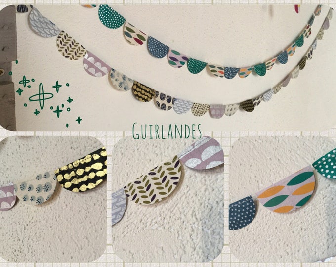 Handcrafted plant paper Garland