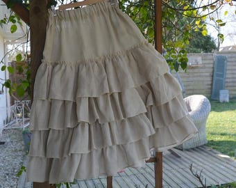 linen ruffle underskirt models Fanny