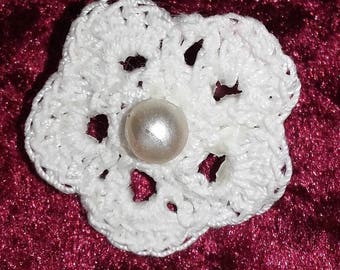 White cotton with Pearl ring