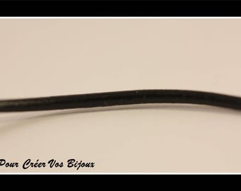 2 m of 2mm black leather cord