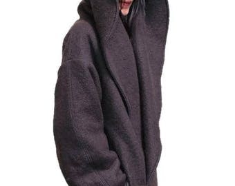 Oui Grape Juice Boiled Wool Coat 70901 3466 main image 1