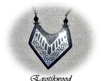 Gabon ebony wood necklace