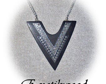 Gabon ebony wood necklace
