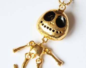 with hinged snowman pendant necklace