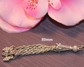Silver pendant charm 4 chains 80mm model 2