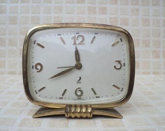 old alarm clock mechanical brand jaz 1960's