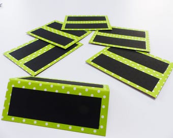 6 mark up green chalkboard easel with white dots