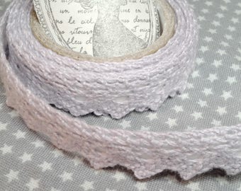 ☆ a roll of 2 meters lace cotton, purple, 18 mm largeur☆