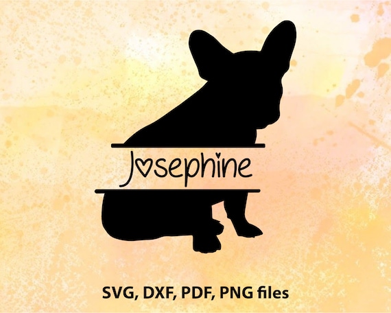 Download Split french bulldog SVG Dog name frame svg pdf eps files