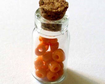1 mini glass bottle and Cork AC325 10x20mm