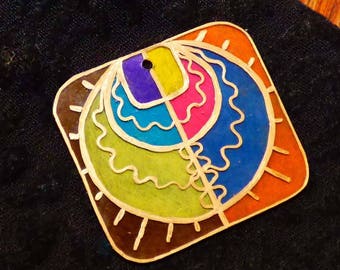 stained glass pendant