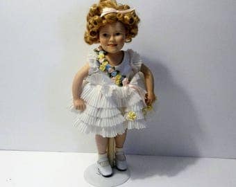 Shirley Temple Doll Danbury Mint 10" Baby Take A Bow From Movie Classics