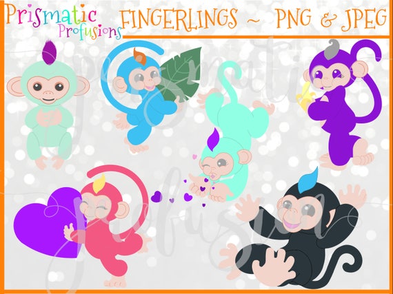 Fingerlings/ Image Clipart / DiY Modern Printable / Digital