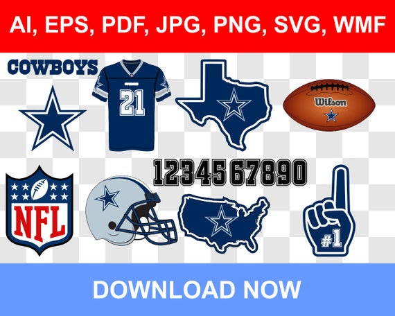 Dallas Cowboys NFL logo Jersey Vector SVG EPS for print