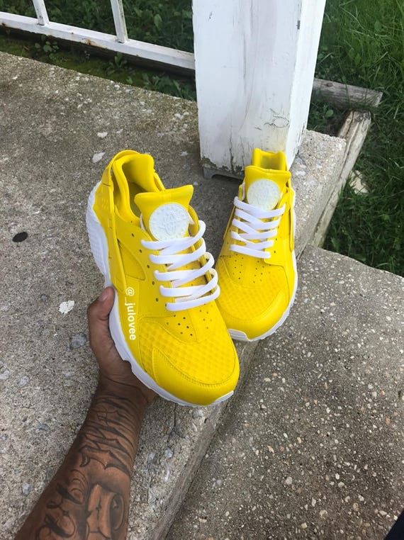 yellow huaraches with zipper