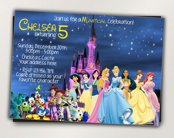 Disney Castle Birthday Invitations 10