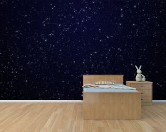 Sky Full of Stars, Photo Wallpaper, Removable Wall Wallpaper, Peel and Stick, Non Woven, Wall Mural, Wall Decal, Wall Mural, Galactic, W#14