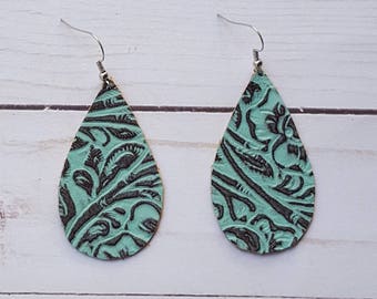 Origin 2034-2 - RESIN/ALUM EARRING - TURQUOISE main image 0