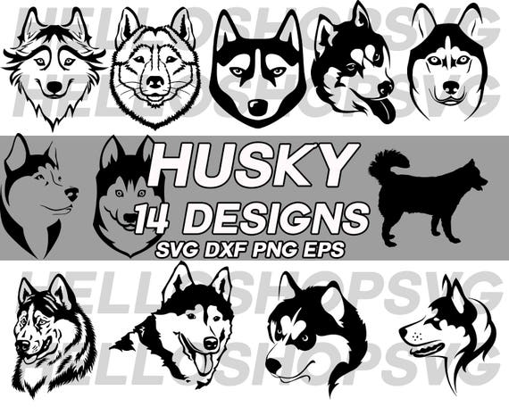 husky svg, husky head svg, pet svg, husky dog svg, dog svg, silhouette