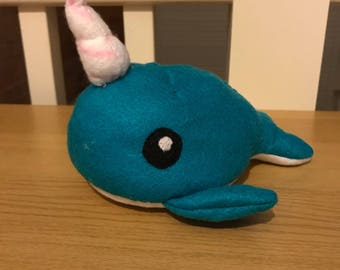 blue narwhal plush