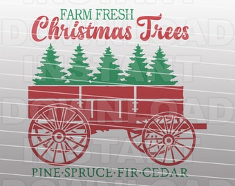 Download Farm Fresh Christmas Trees SVG Rustic Christmas Decor Sign