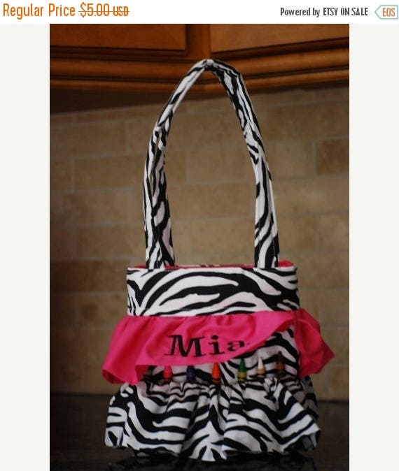 SALE Ruffled Crayon Tote pdf Sewing Pattern Instant