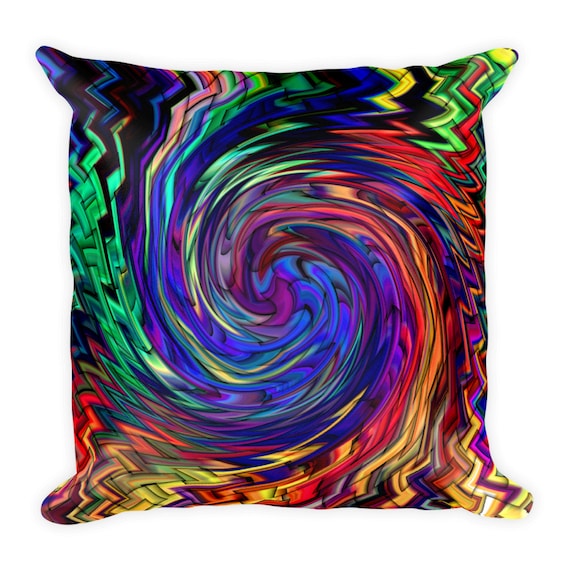 Twirl Throw Decorative Designer Artist Created Pillow 18 inch Square with Zipper and Insert