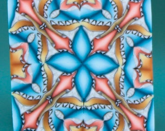 Polymer Clay Square Kaleidoscope Cane -'Dream a Little Dream' series (29aa)