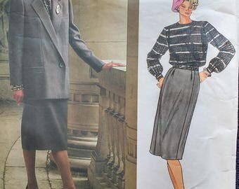 Vogue Paris Original Jacket Skirt Blouse Pattern Christian Dior 1600
