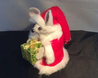 santa mouse stuffed animal