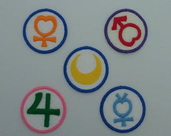 Sailor Moon Planet Symbols Iron-On Patch