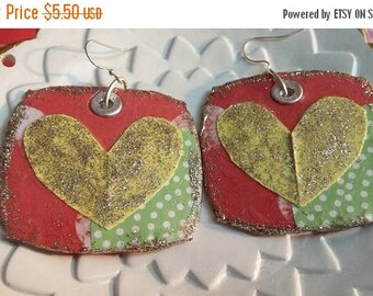 super sale handmade paper mache earrings
