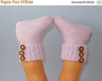 40% OFF SALE Digital pdf download knitting pattern - Easy Baby 3 Button Rib Top Booties pdf download knitting pattern