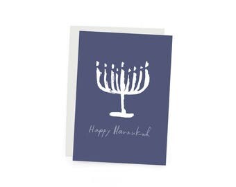 Painted Menorah Single A6 Card