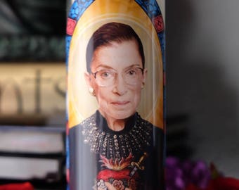 Saint Ruth Bader Ginsburg Prayer Candle / Notorious RBG / SCOTUS / Dissent