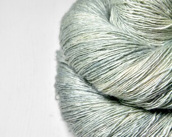 Green mold OOAK - Tussah Silk Lace Yarn