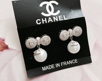 Inspired Chanel Earrings / Cubic Zirconia